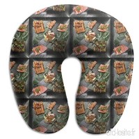 Travel Pillow Sushi Speci Memory Foam U Neck Pillow for Lightweight Support in Airplane Car Train Bus - B07VB3NX6L
